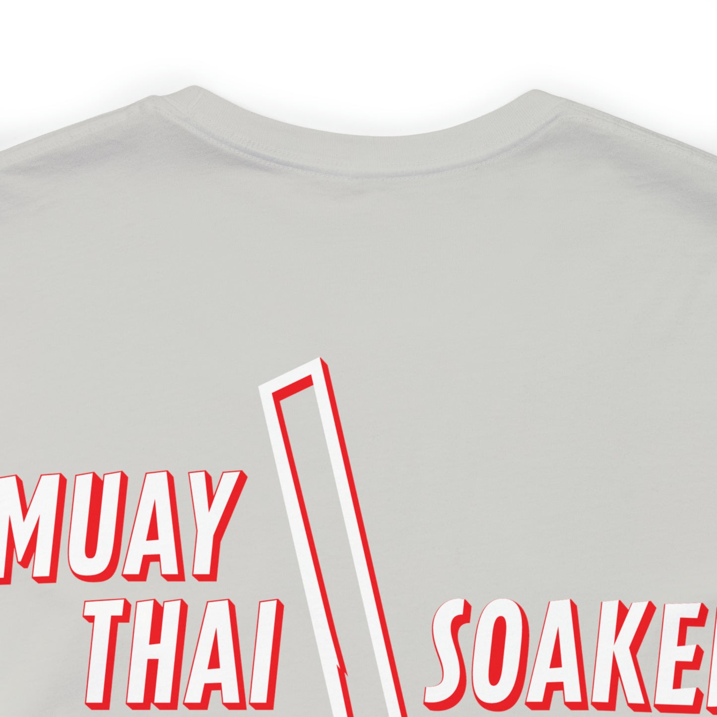 Muay Thai Soaked In My Spine White & Red Back Print Tee