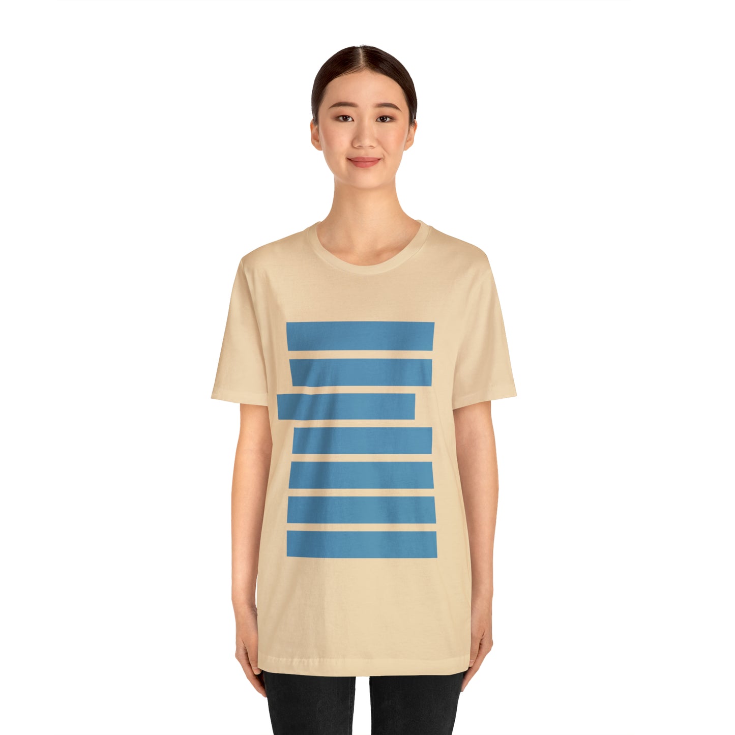 Stripe Stack with Standout Colors Front Print Tee