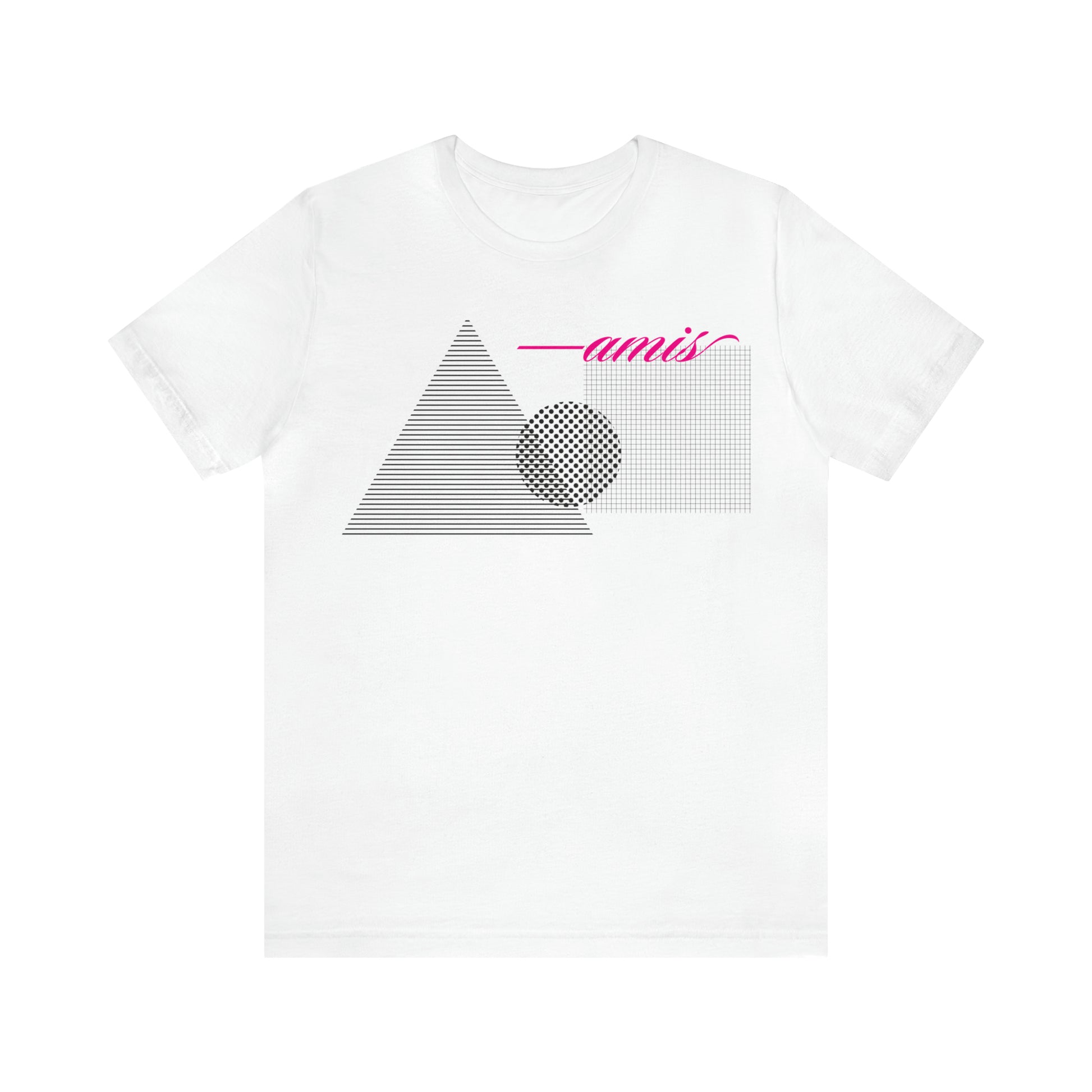 Amis Shapes Front Print Tee, white