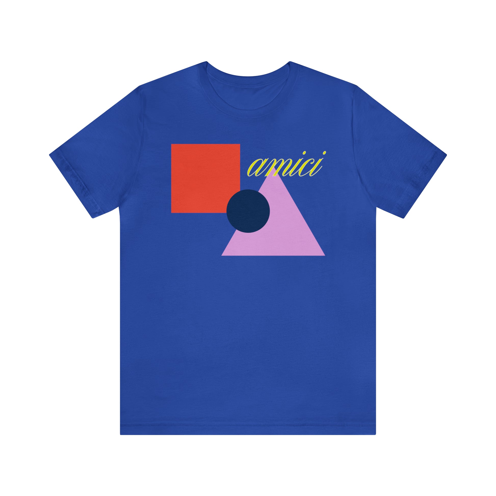 Amici Shapes Front Print Tee, true royal