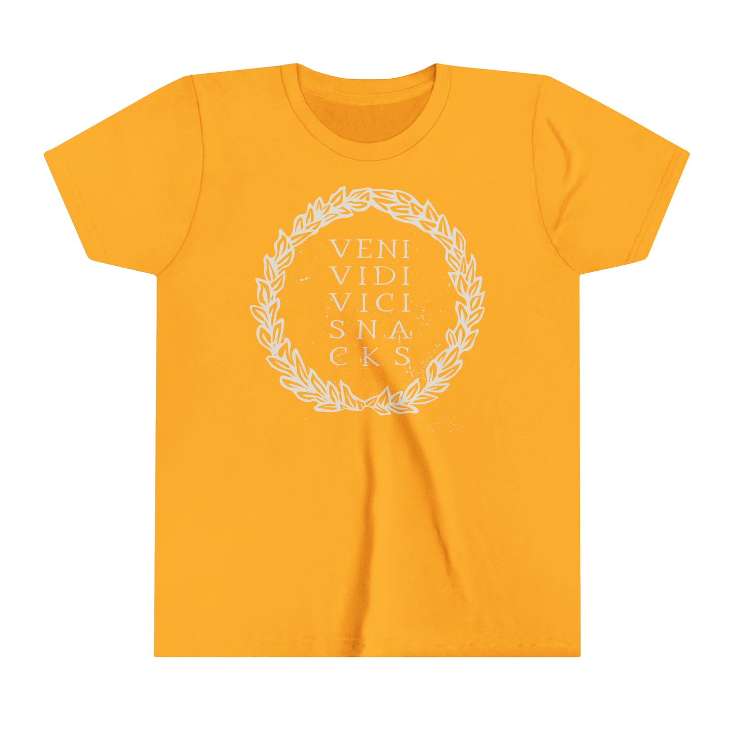 Veni Vidi Vici Snacks Front Print in Soft, Lightweight Cotton Kids Tee