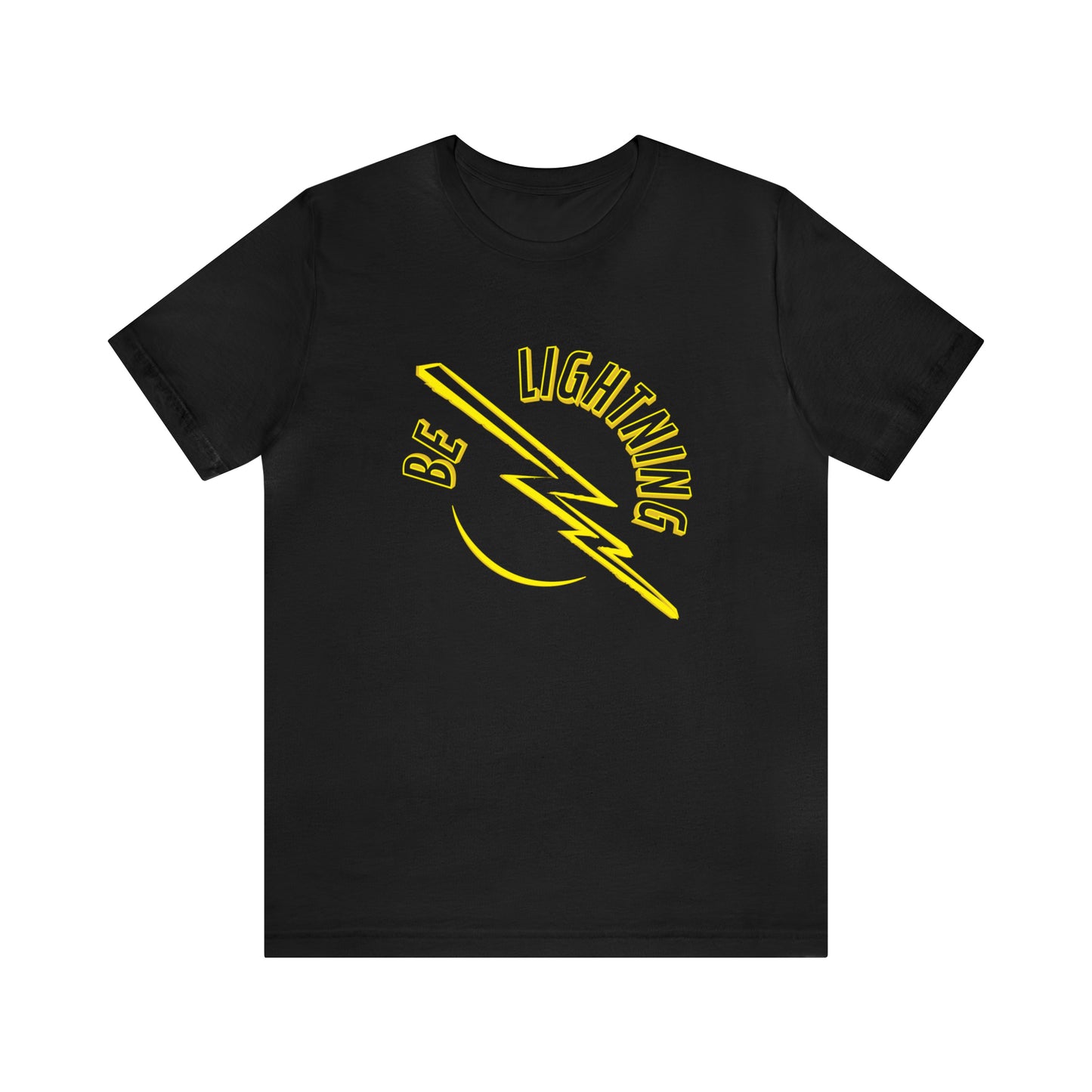 Be Lightning Front and Logo Back Print Tee